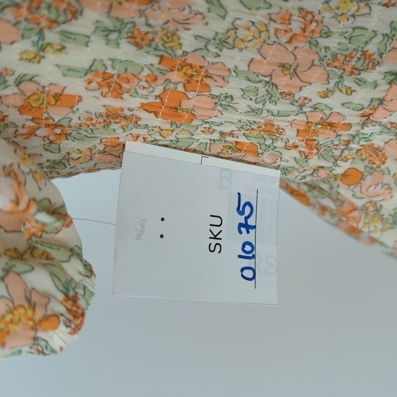 NEW Pies in the Sky Floral Lace Up Back Maxi Dress Orange 3X bohemian peasant - Picture 5 of 9